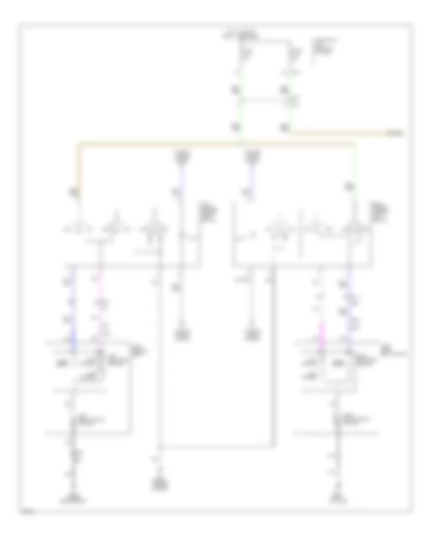 Heated Seats Wiring Diagram (1 of 2) for Infiniti QX56 2011