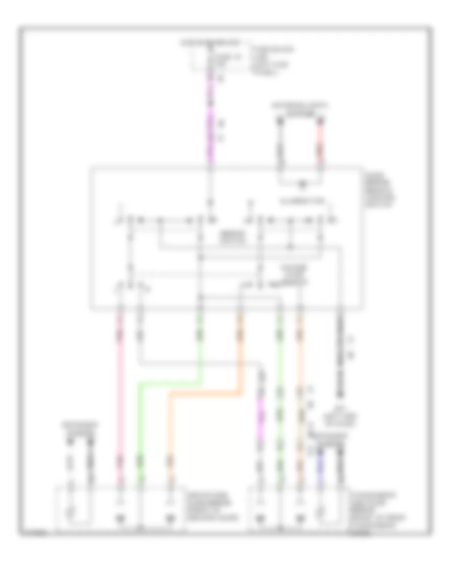 Power Mirrors Wiring Diagram for Infiniti EX35 2012