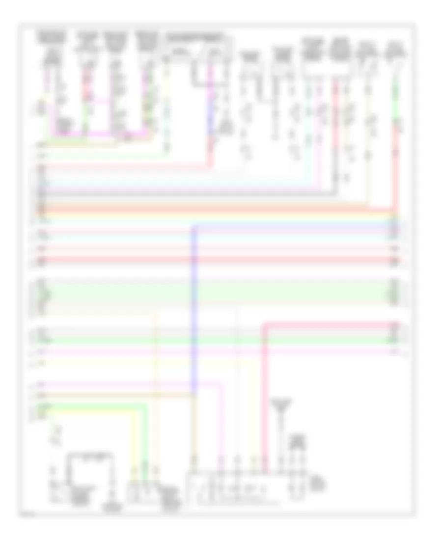 Power Door Locks Wiring Diagram (2 of 4) for Infiniti EX35 Journey 2012