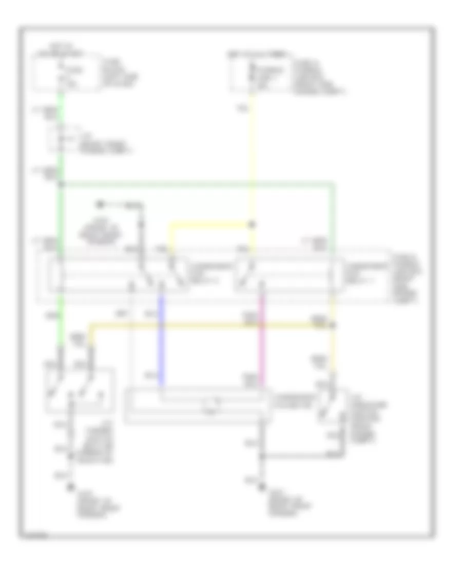 Condenser Cooling Fan Wiring Diagram, USA for Infiniti Q45 1992