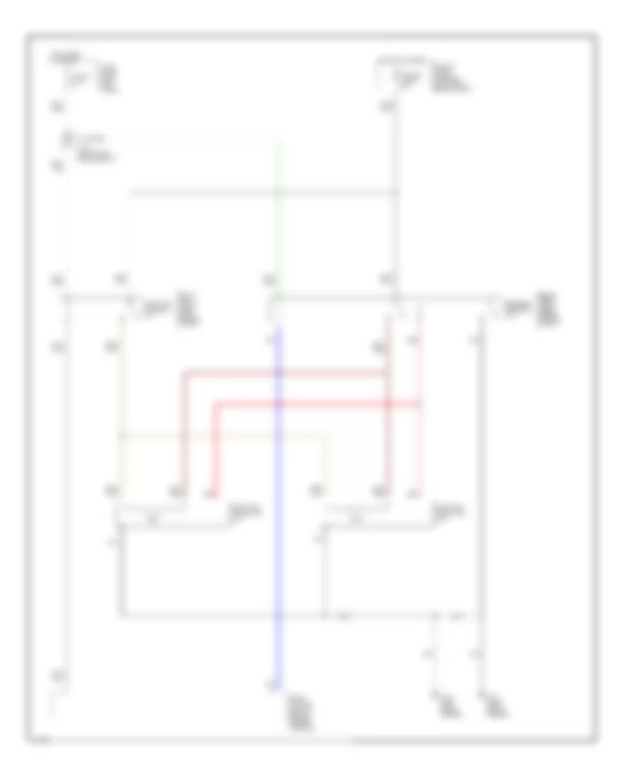 Cooling Fan Wiring Diagram, Late Production MT for Infiniti G20 1993