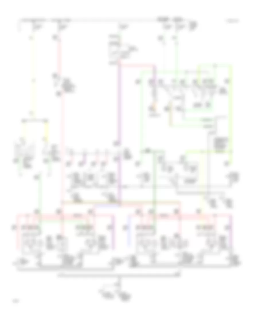 Exterior Light Wiring Diagram without Remote Control System for Infiniti G20 1993