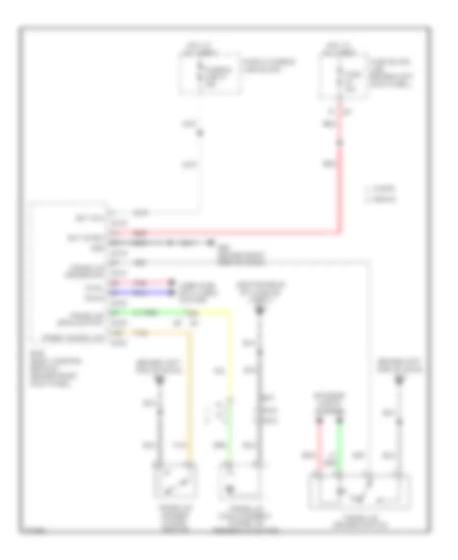 Trunk Release Wiring Diagram, Except Convertible for Infiniti G37 Journey 2012