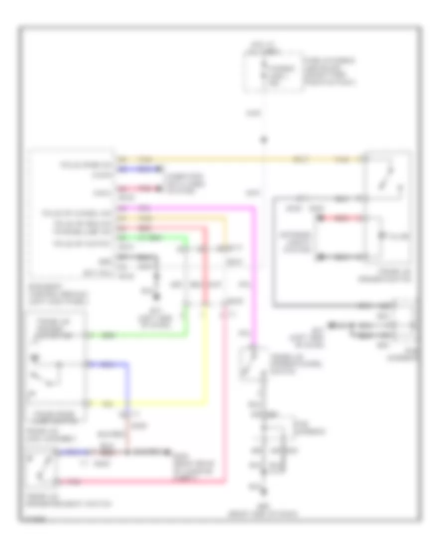 Trunk Release Wiring Diagram for Infiniti M35h 2012