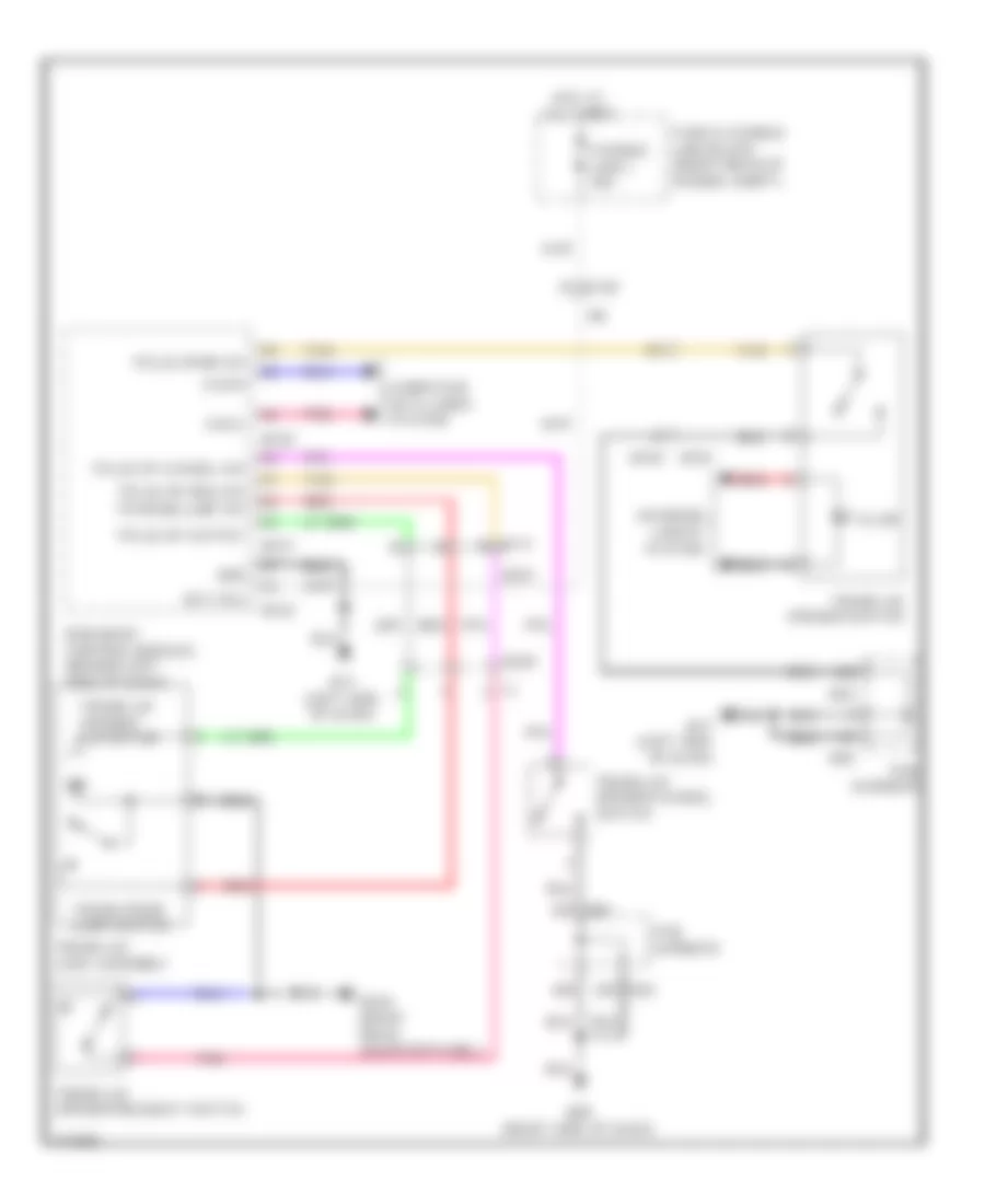 Trunk Release Wiring Diagram for Infiniti M37 2012