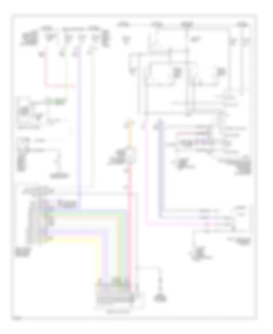 Электросхема стеклоочистителя, дворников и омывателя, Купе для Infiniti G35 x 2007