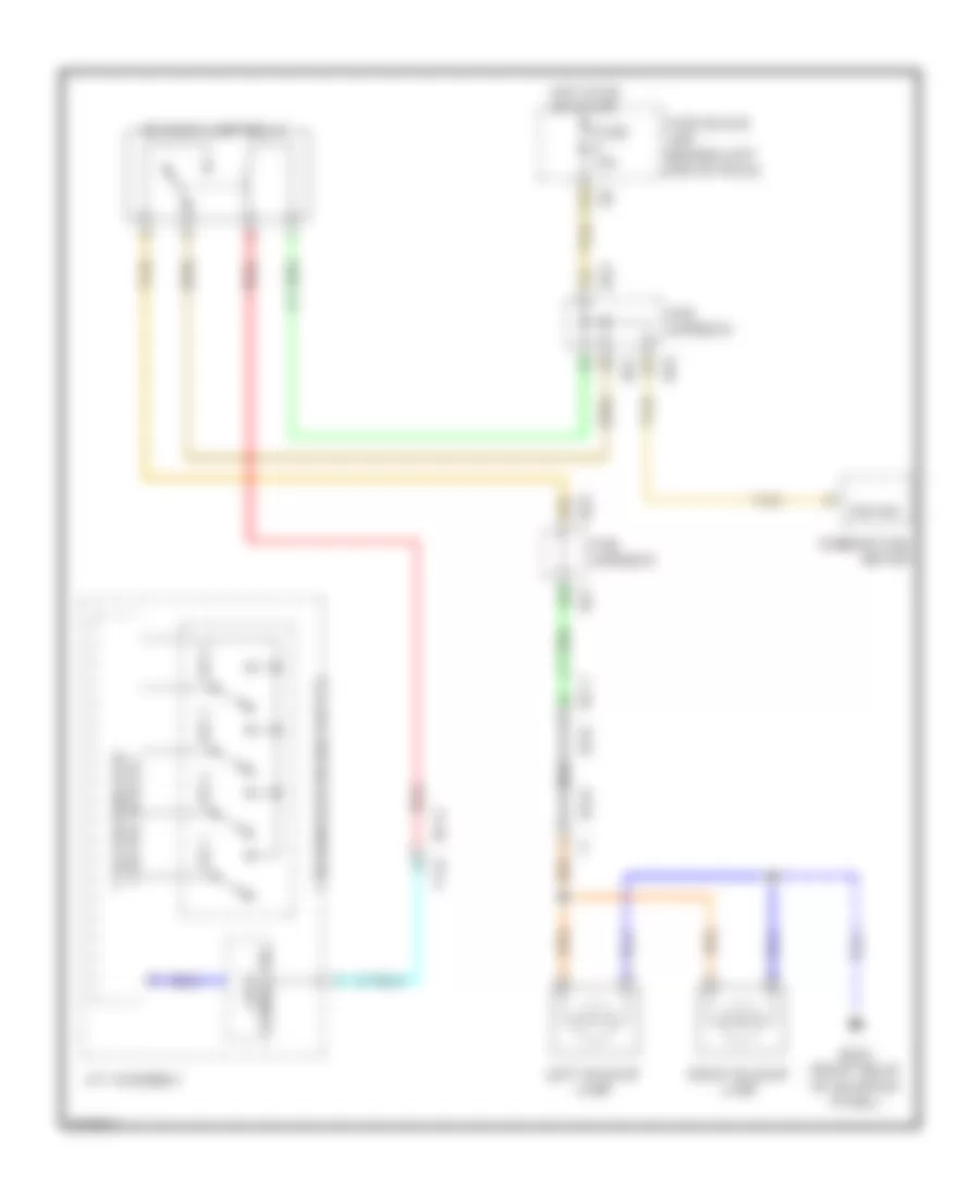 Backup Lamps Wiring Diagram for Infiniti M37 Sport 2012