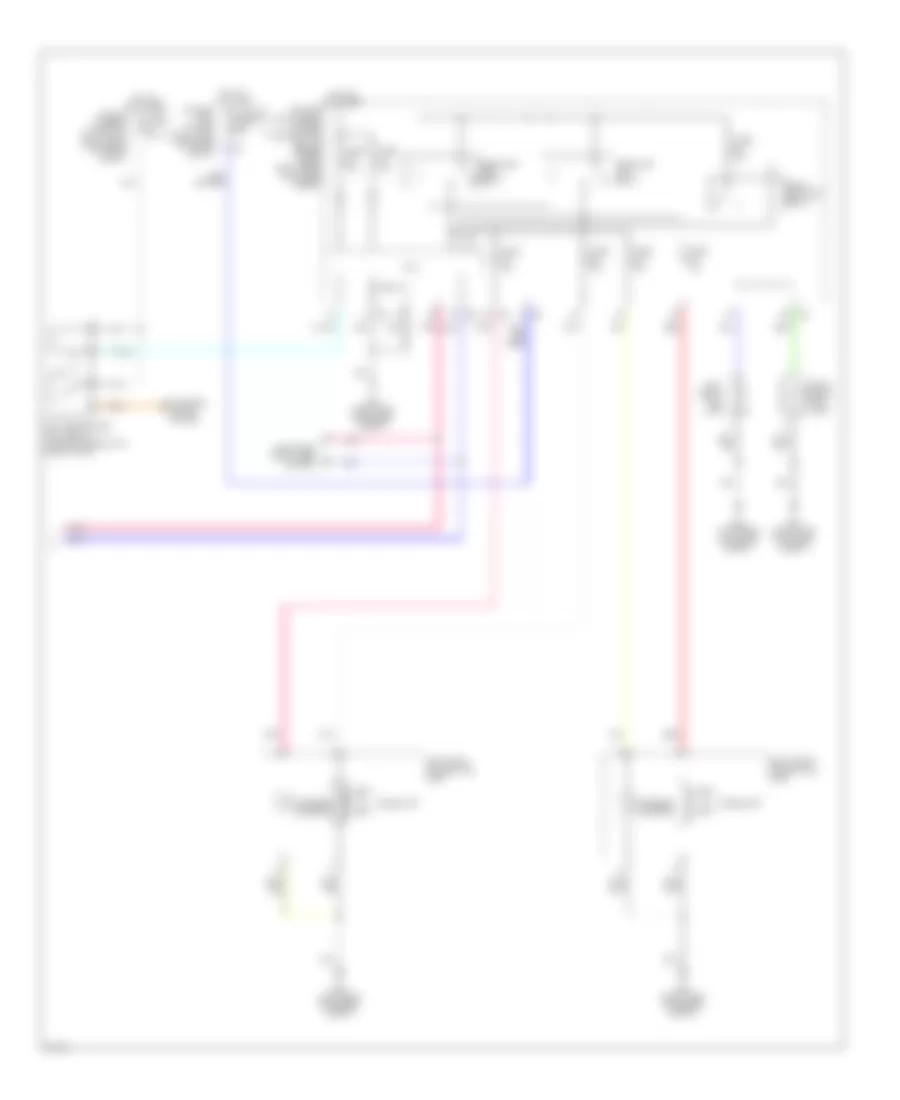 Headlamps Wiring Diagram 2 of 2 for Infiniti M37 Sport 2012