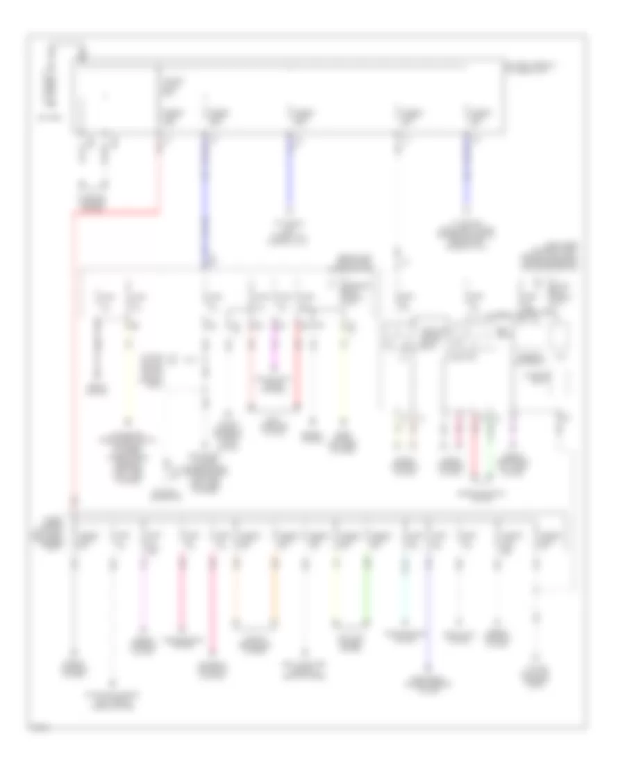Power Distribution Wiring Diagram 1 of 3 for Infiniti M37 Sport 2012