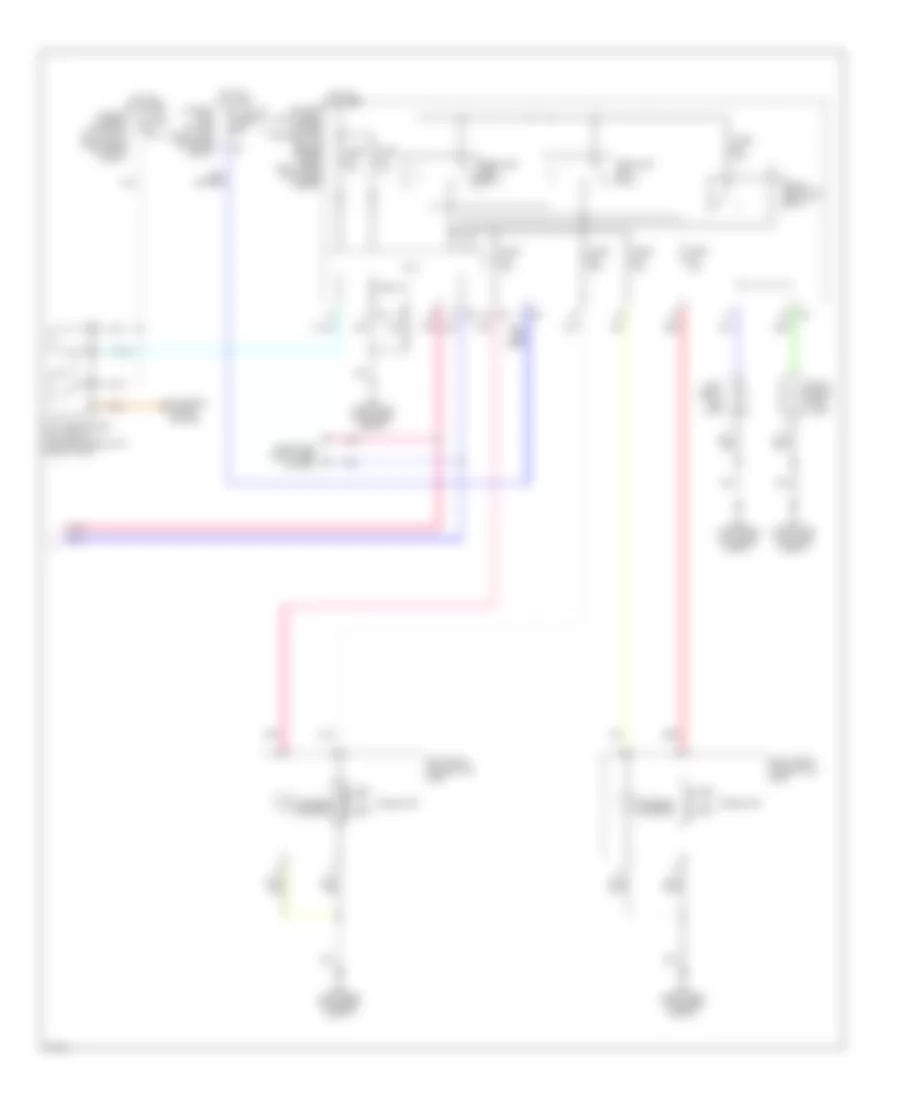 Headlamps Wiring Diagram 2 of 2 for Infiniti M56 x 2012