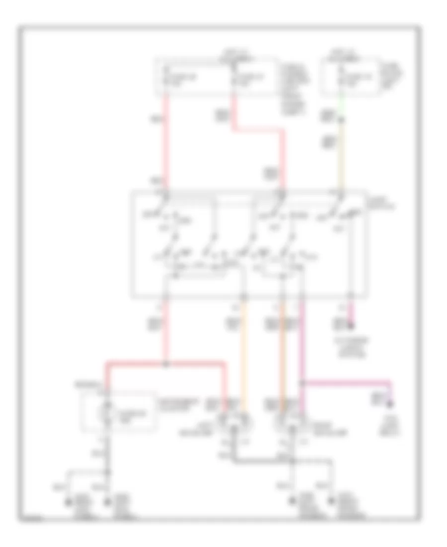 Headlamps Wiring Diagram, without DRL for Infiniti G20 t 1996