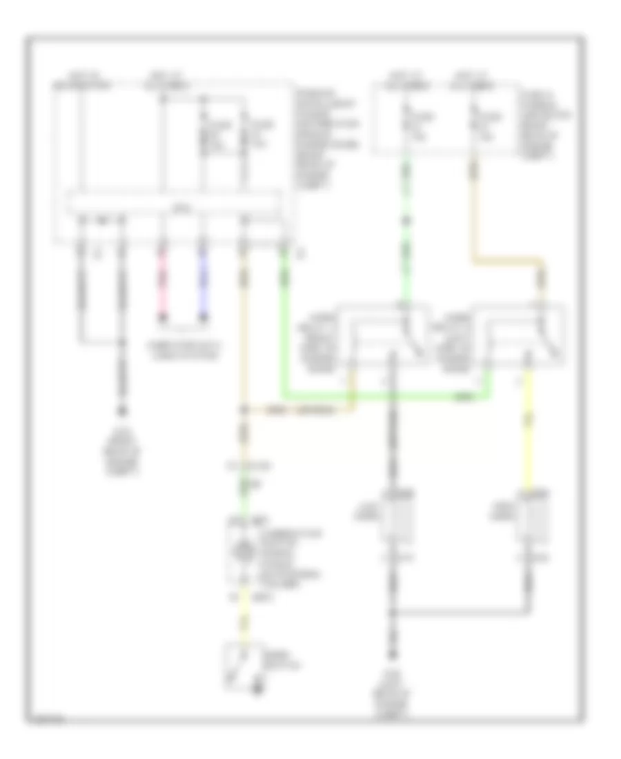 Horn Wiring Diagram for Infiniti EX37 2013