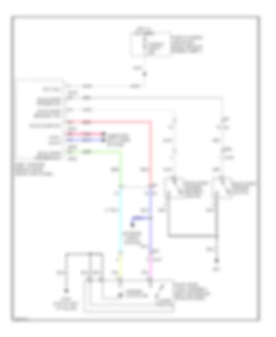 Back Door Opener Wiring Diagram for Infiniti EX37 2013