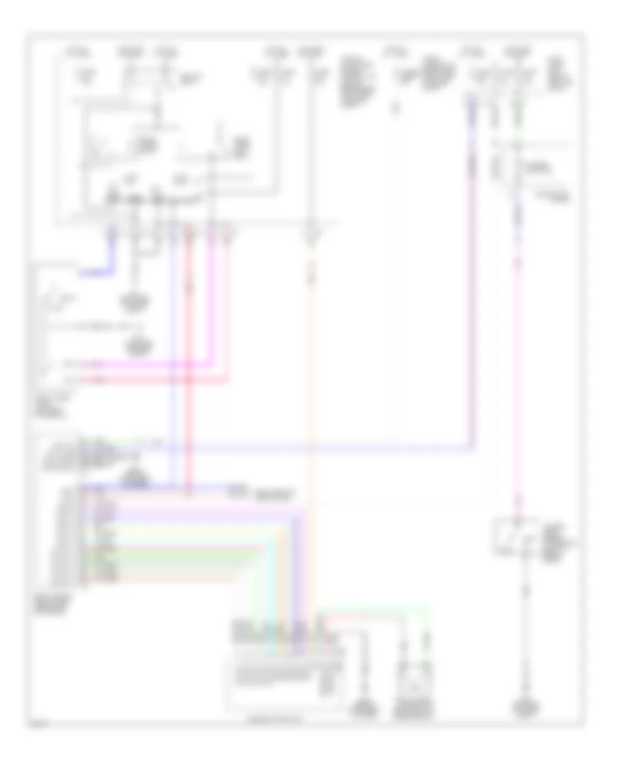 Электросхема передних стеклоочистителей дворников и омывателя лобового стекла для Infiniti FX35 2008