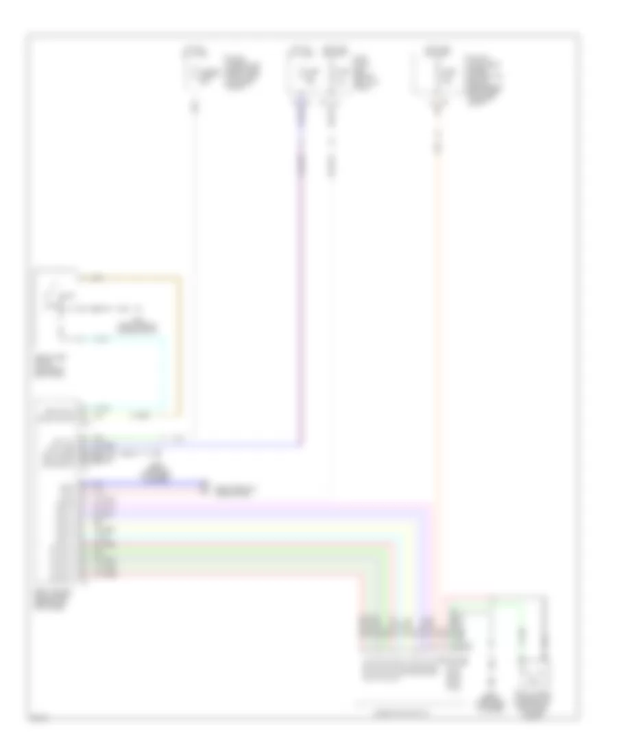 Электросхема заднего стеклоочистителя и омывателя стекла для Infiniti FX35 2008