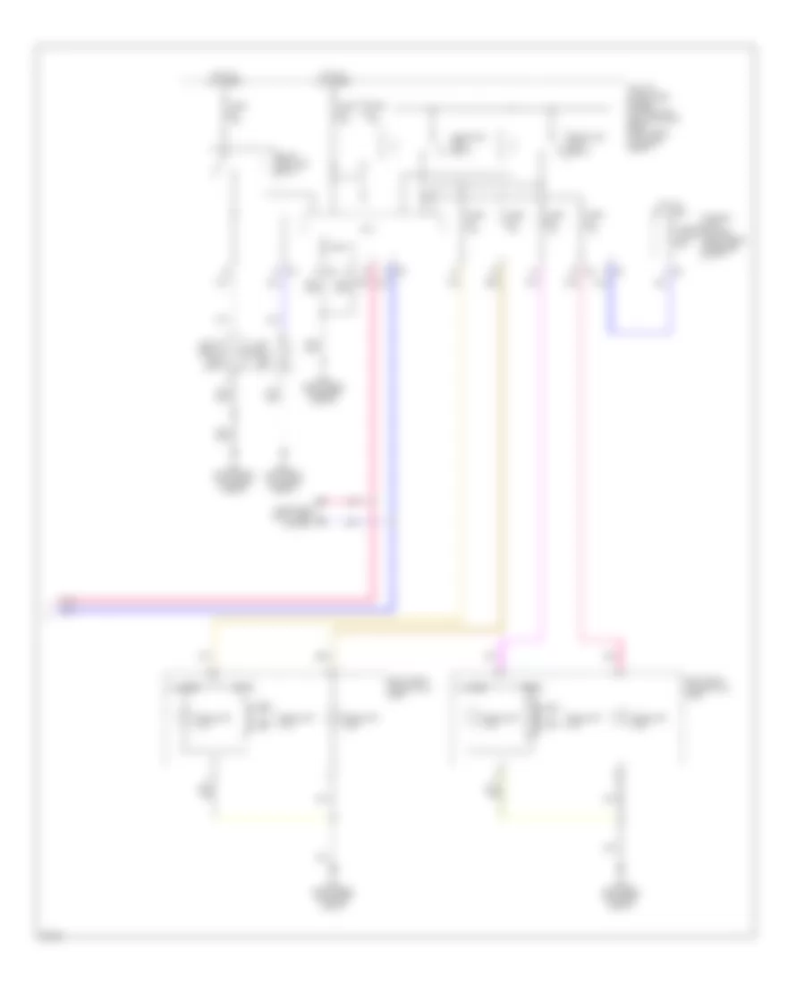 Headlamps Wiring Diagram (2 of 2) for Infiniti EX37 Journey 2013