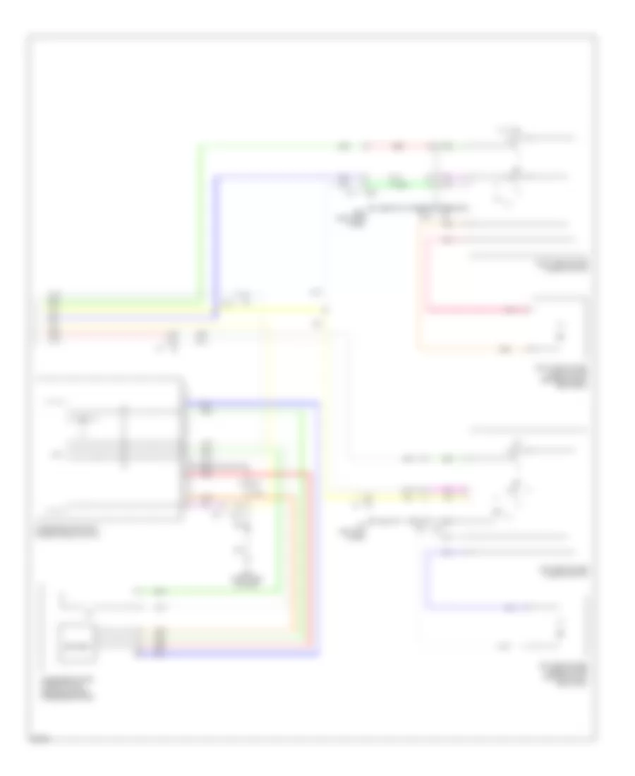 Power Windows Wiring Diagram (2 of 2) for Infiniti EX37 Journey 2013