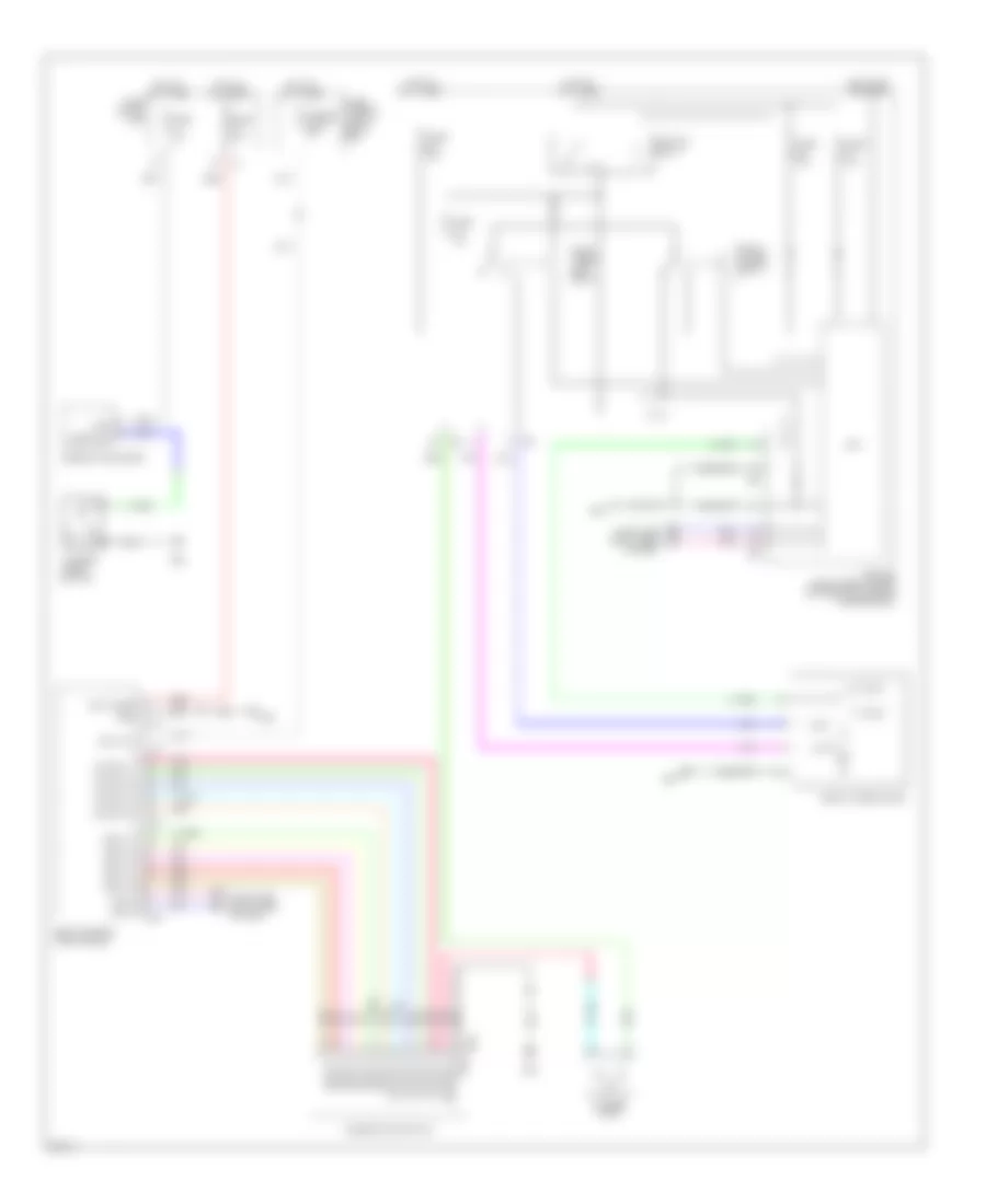 Электросхема стеклоочистителя, дворников и омывателя для Infiniti G35 Journey 2008