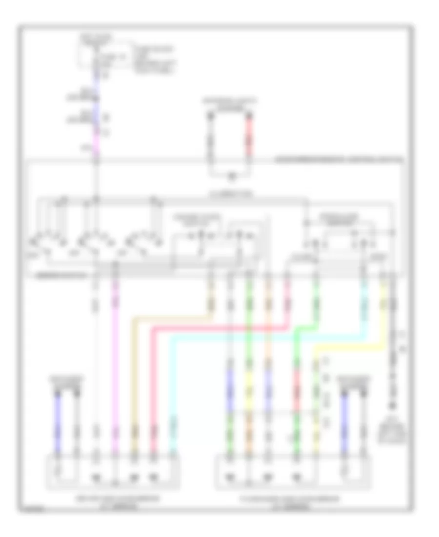 Power Mirrors Wiring Diagram, Convertible for Infiniti G37 2013