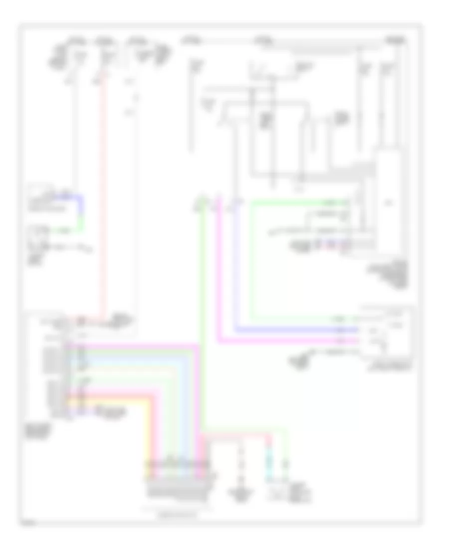Электросхема стеклоочистителя, дворников и омывателя для Infiniti G37 Journey 2008
