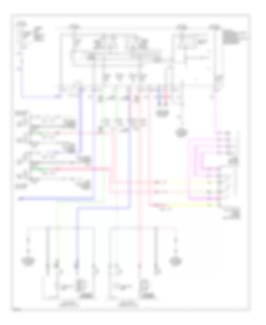 Headlights Wiring Diagram, with DRL (2 of 2) for Infiniti JX35 2013