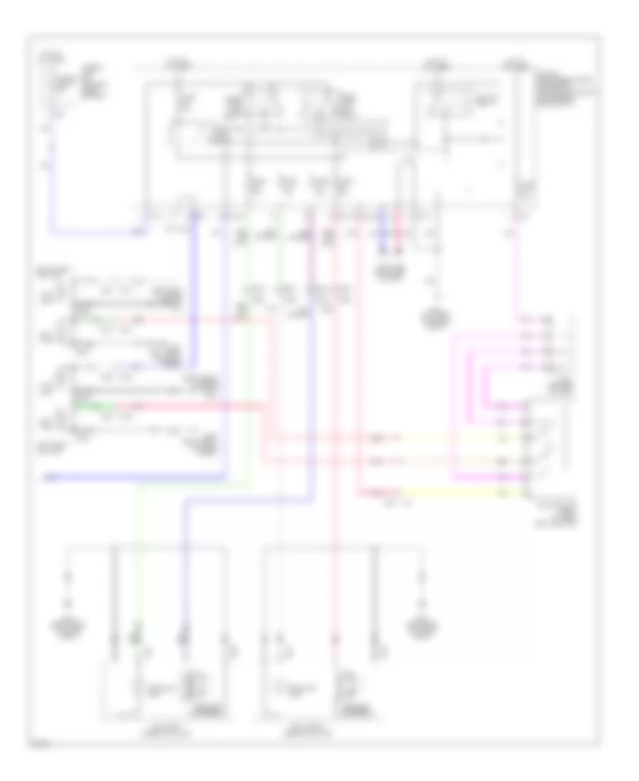 Headlights Wiring Diagram with DRL 2 of 2 for Infiniti JX35 2013