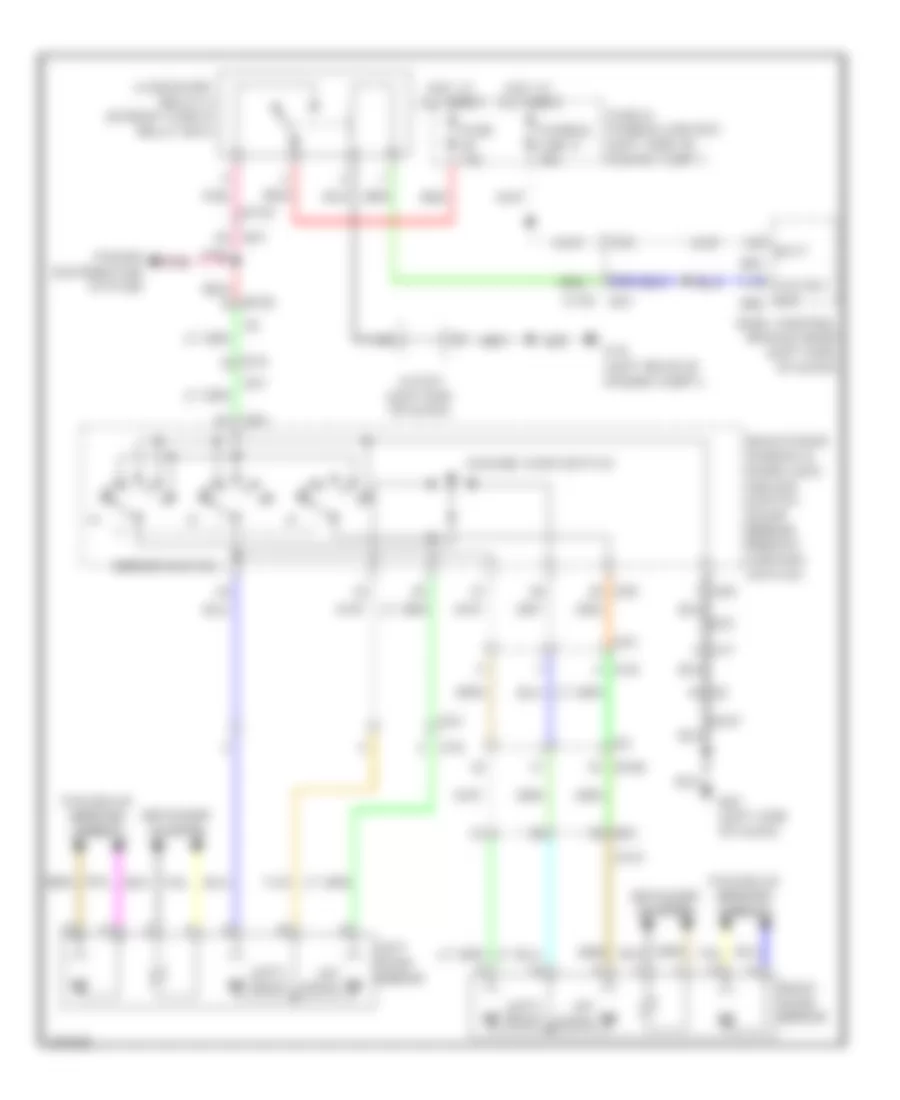 Power Mirrors Wiring Diagram for Infiniti JX35 2013