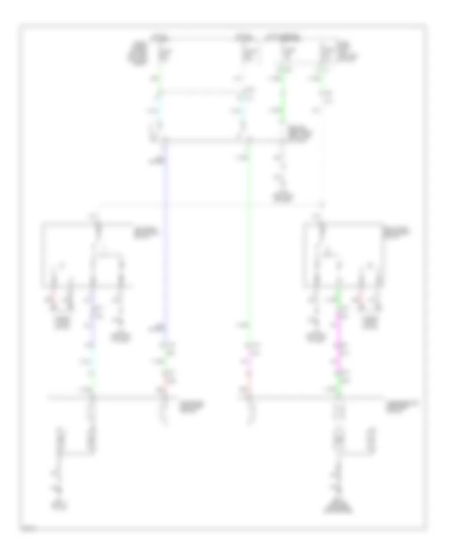 Heated Seats Wiring Diagram (1 of 2) for Infiniti JX35 2013