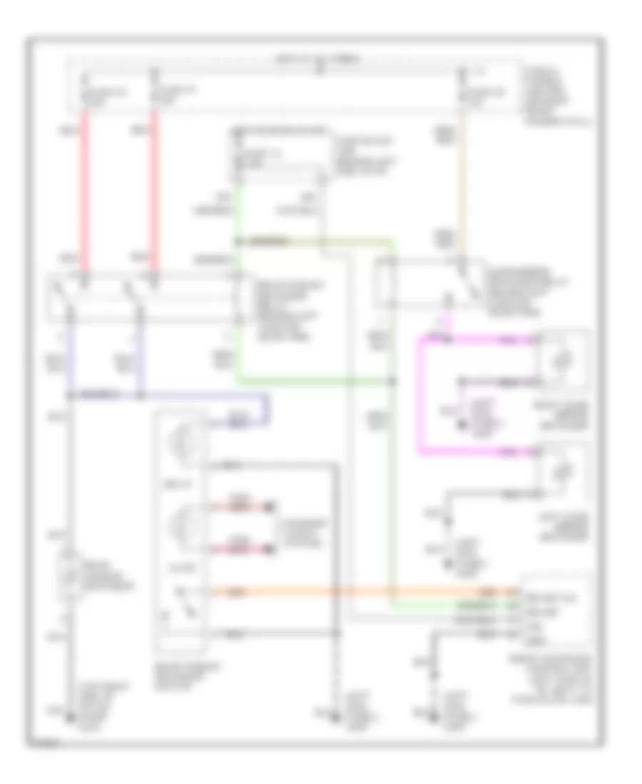 Defogger Wiring Diagram for Infiniti QX4 1997