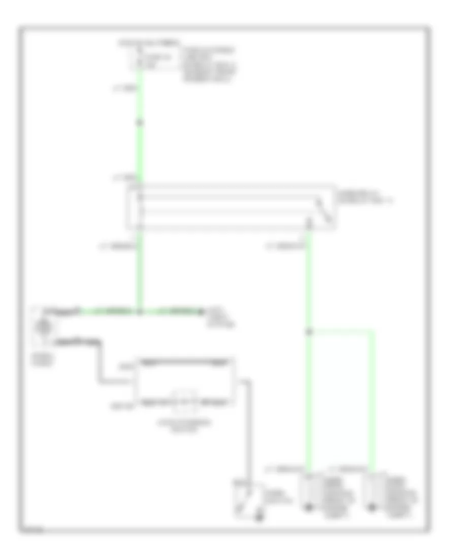 Horn Wiring Diagram for Infiniti QX4 1997