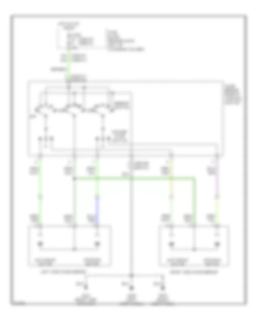 Power Mirror Wiring Diagram for Infiniti QX4 1997