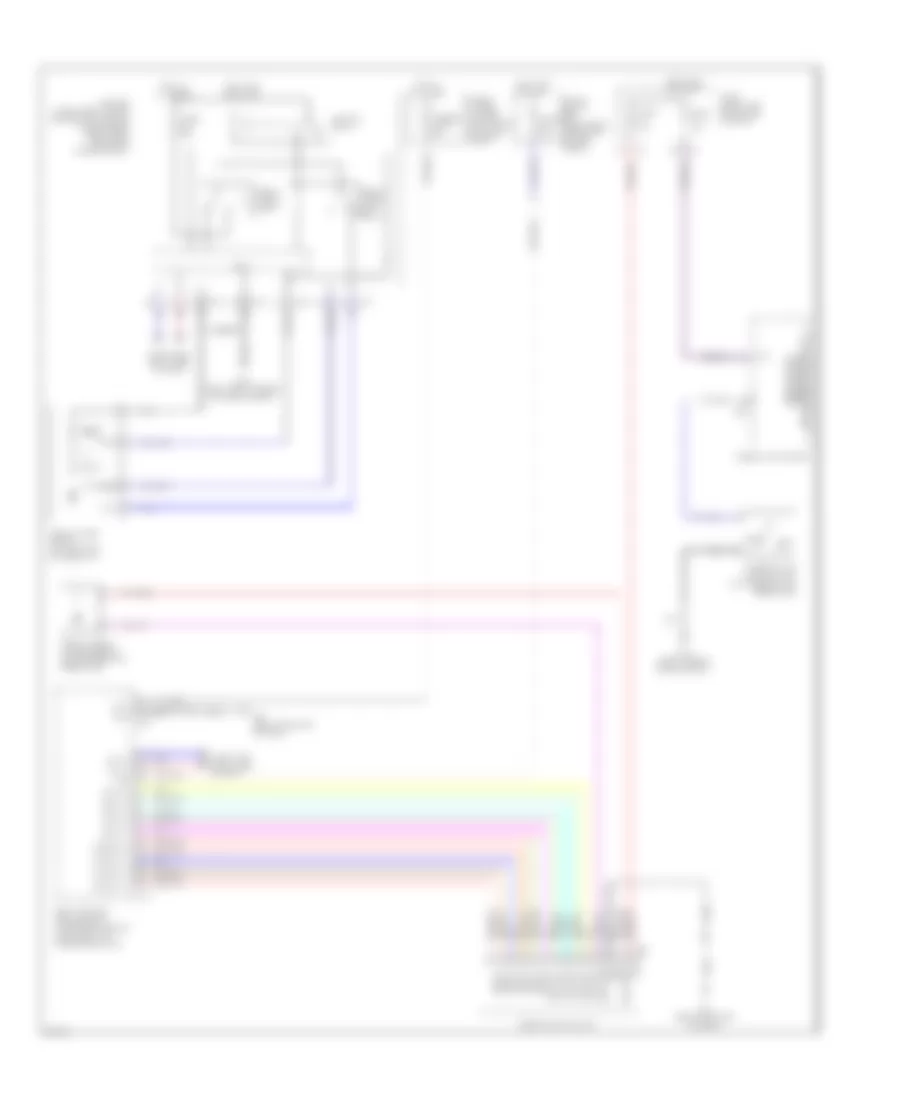 Электросхема передних стеклоочистителей дворников и омывателя лобового стекла для Infiniti QX56 2008
