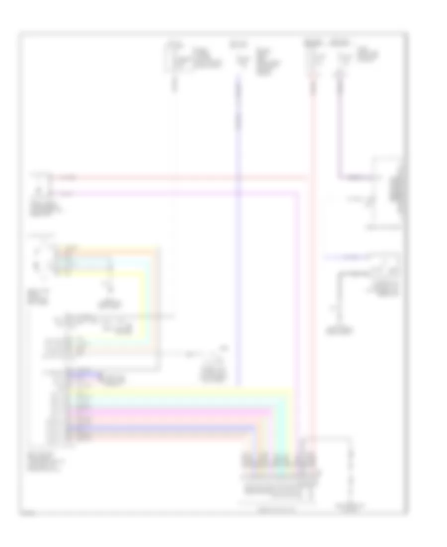 Электросхема заднего стеклоочистителя дворника и омывателя для Infiniti QX56 2008