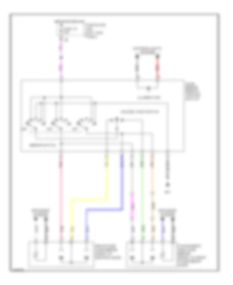 Power Mirrors Wiring Diagram for Infiniti EX35 2009