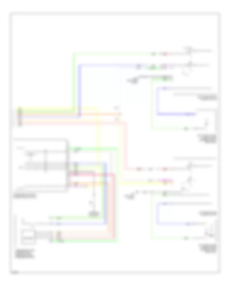 Power Windows Wiring Diagram (2 of 2) for Infiniti EX35 Journey 2009