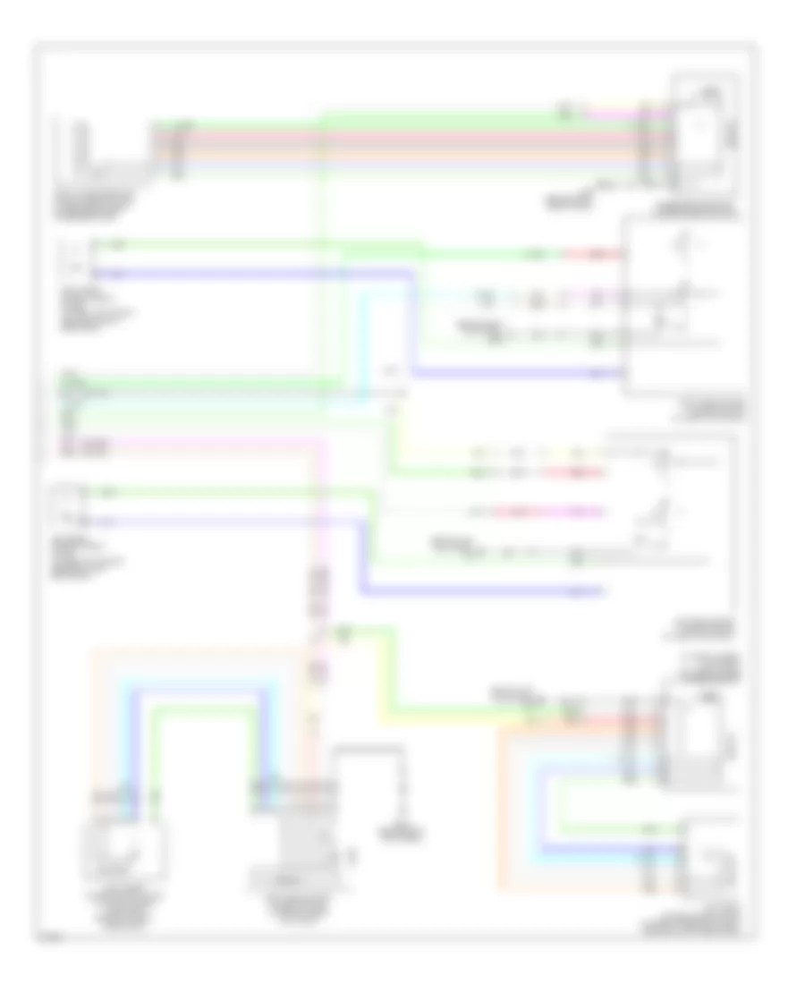 Power Windows Wiring Diagram, Sedan (2 of 2) for Infiniti G37 Journey 2009