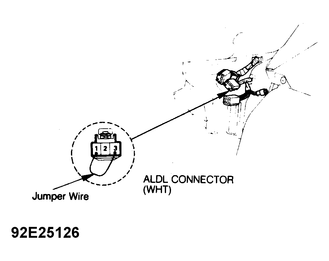 Isuzu Trooper S 1992 - Component Locations -  Identifying ALDL Connector Location (Trooper)
