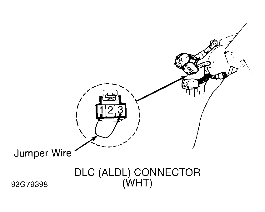 Isuzu Trooper LS 1993 - Component Locations -  Identifying DLC (ALDL) Connector Location