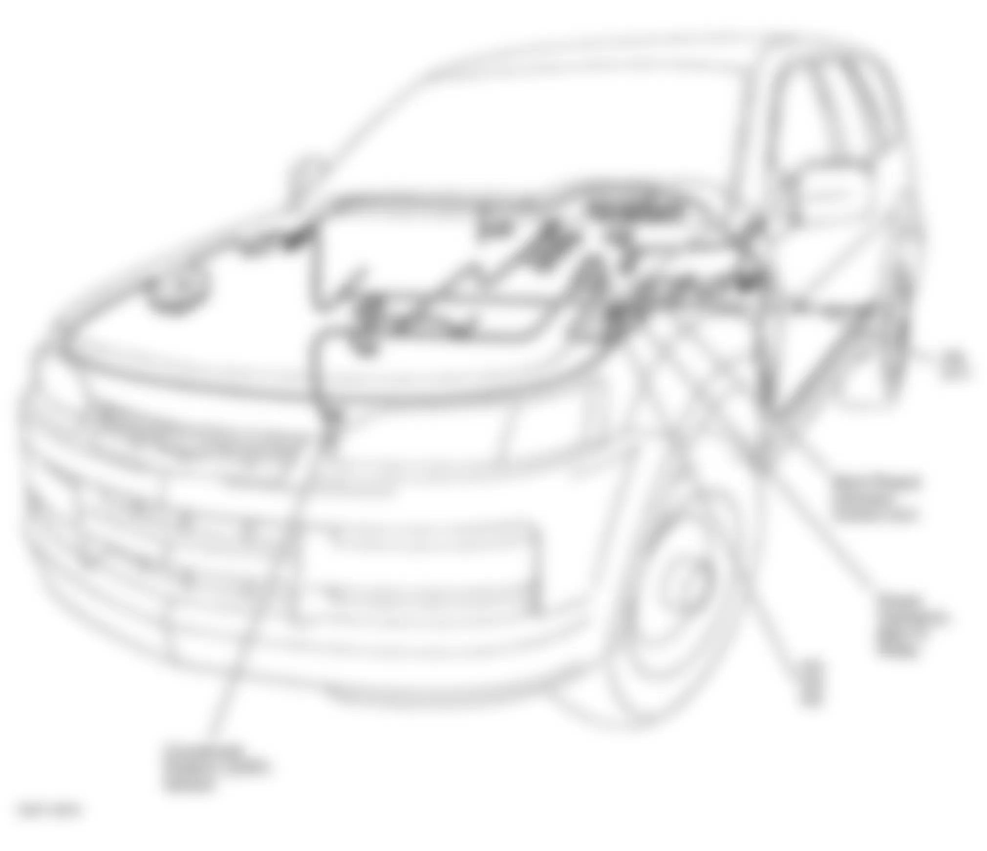 Isuzu Axiom 2002 - Component Locations -  Left Side Of Engine Compartment & Dash