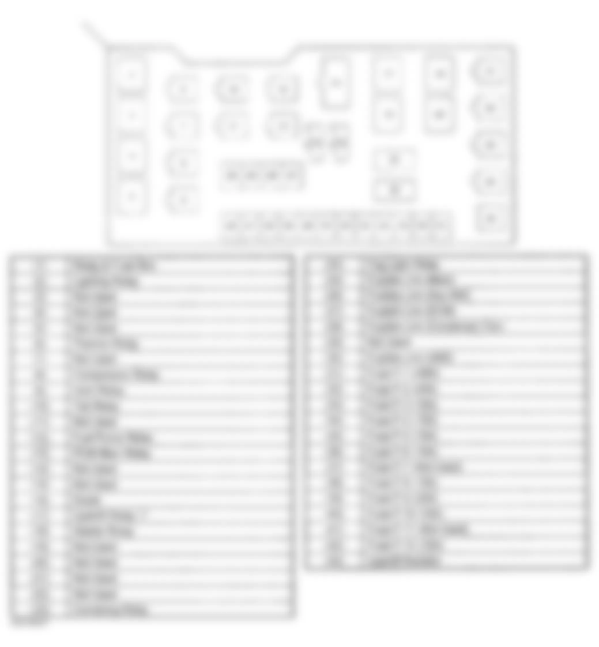 Isuzu Trooper Limited 2002 - Component Locations -  Identifying Relay & Fuse Box Component Identification