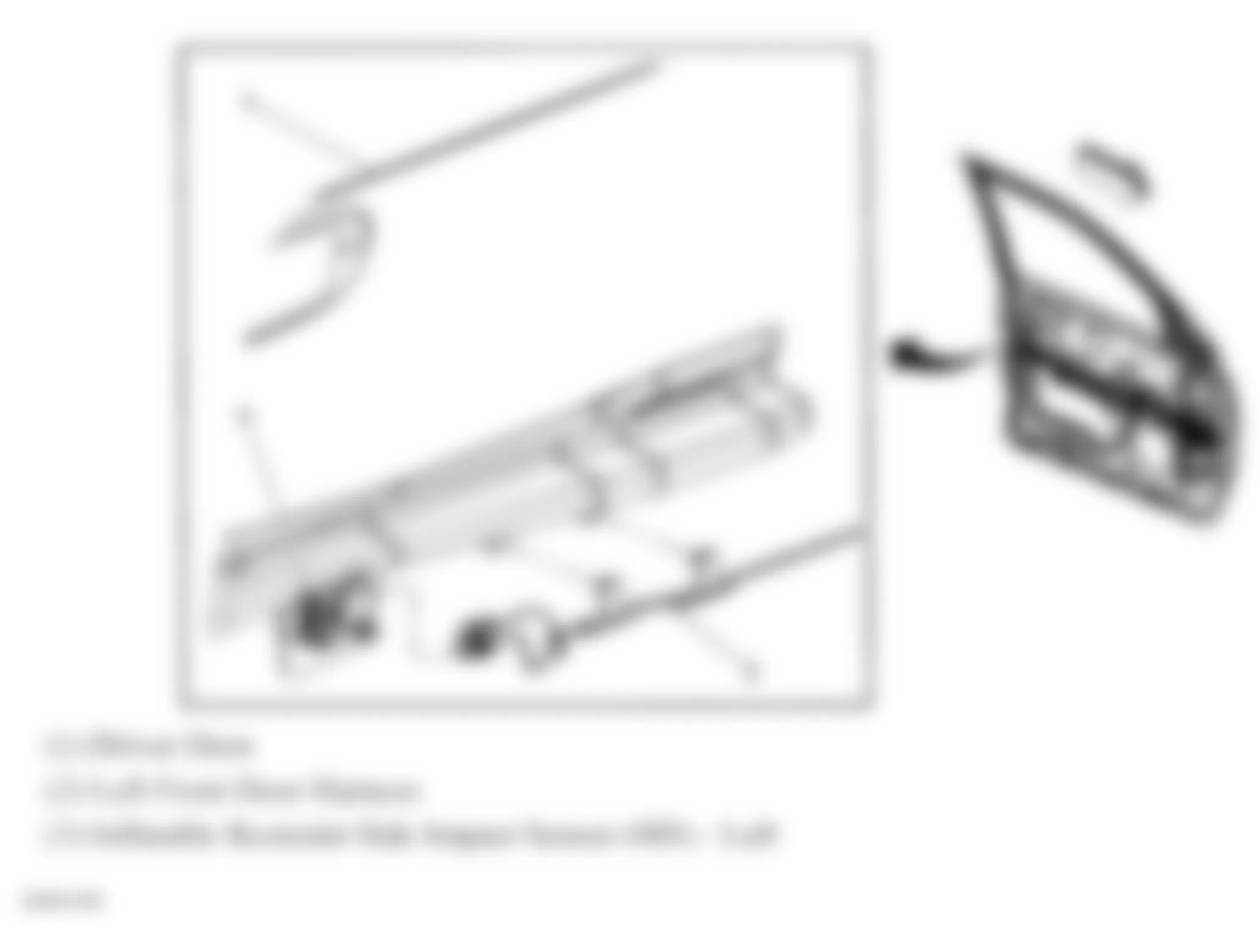 Isuzu Ascender S 2007 - Component Locations -  Left Inflatable Restraint Side Impact Sensor (SIS)