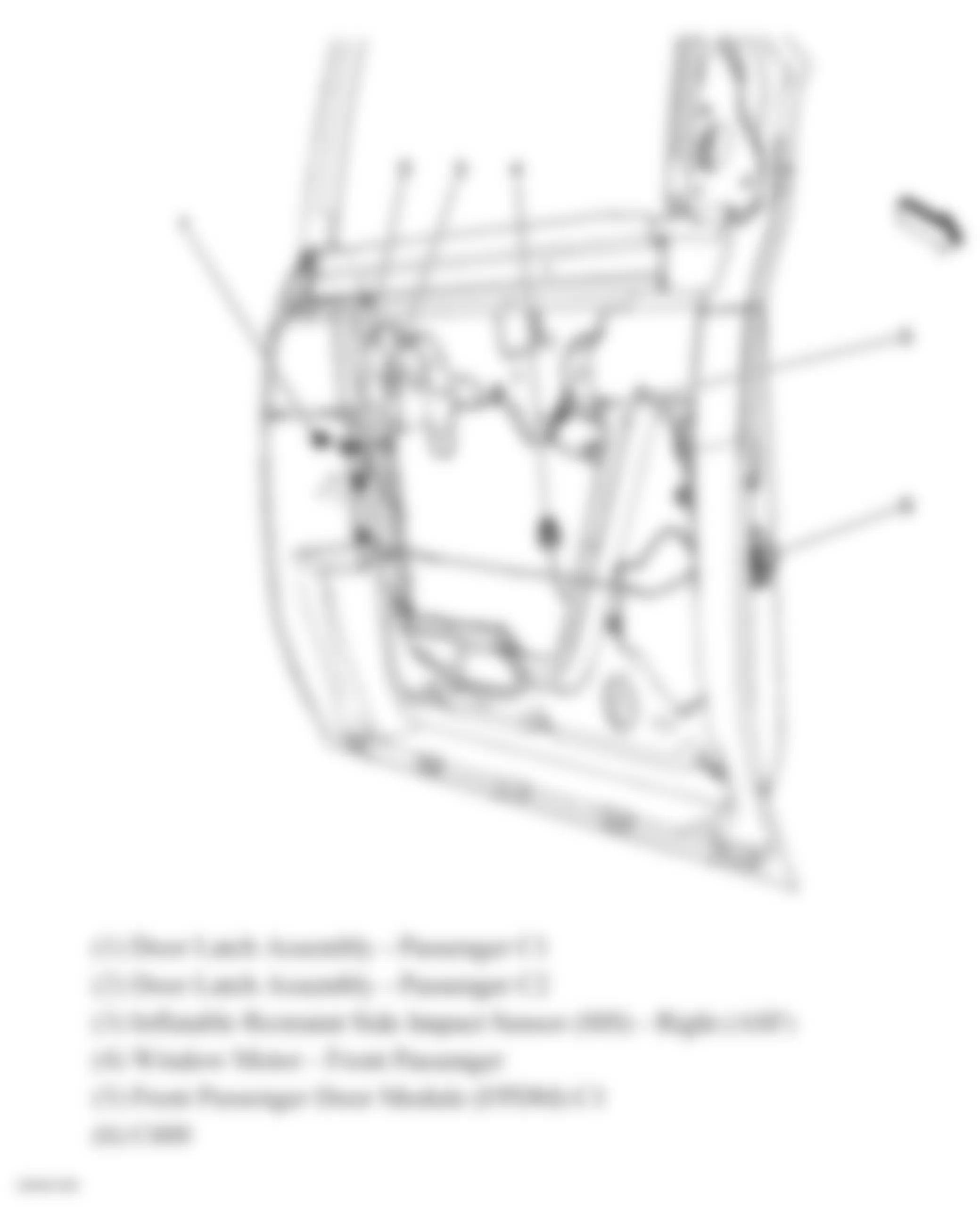 Isuzu Ascender S 2007 - Component Locations -  Right Front Door Harness Routing