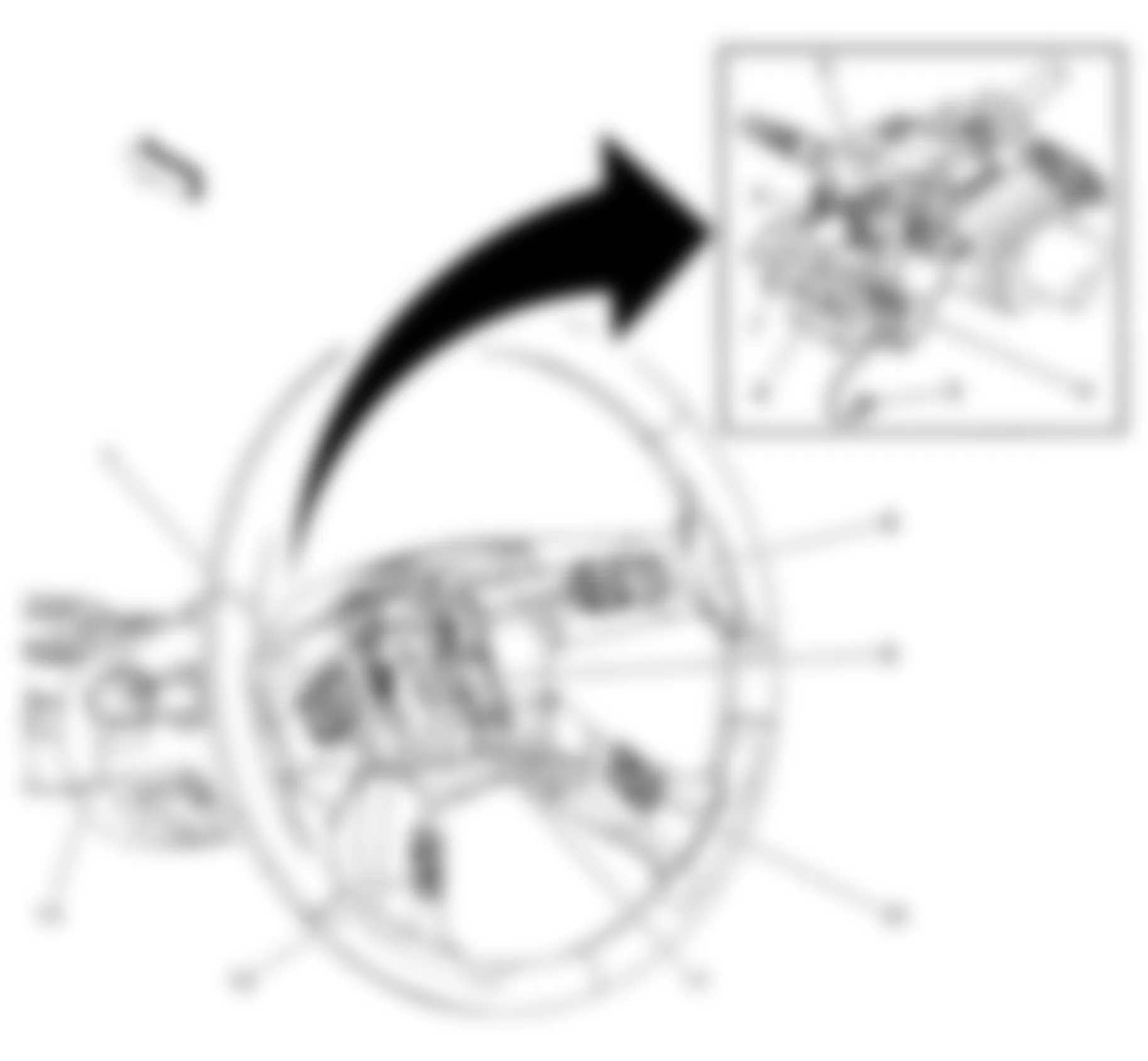 Isuzu Ascender LS 2008 - Component Locations -  Steering Wheel Column