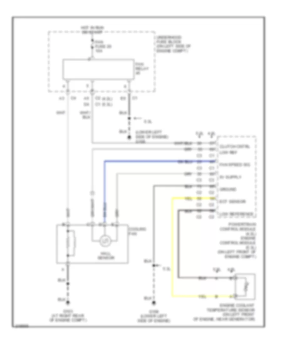 Cooling Fan Wiring Diagram for Isuzu Ascender Limited 2005