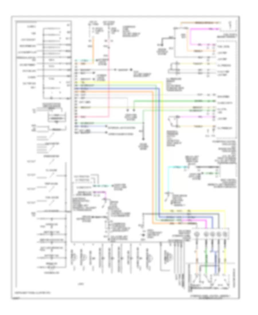 Instrument Cluster Wiring Diagram for Isuzu Ascender Limited 2005