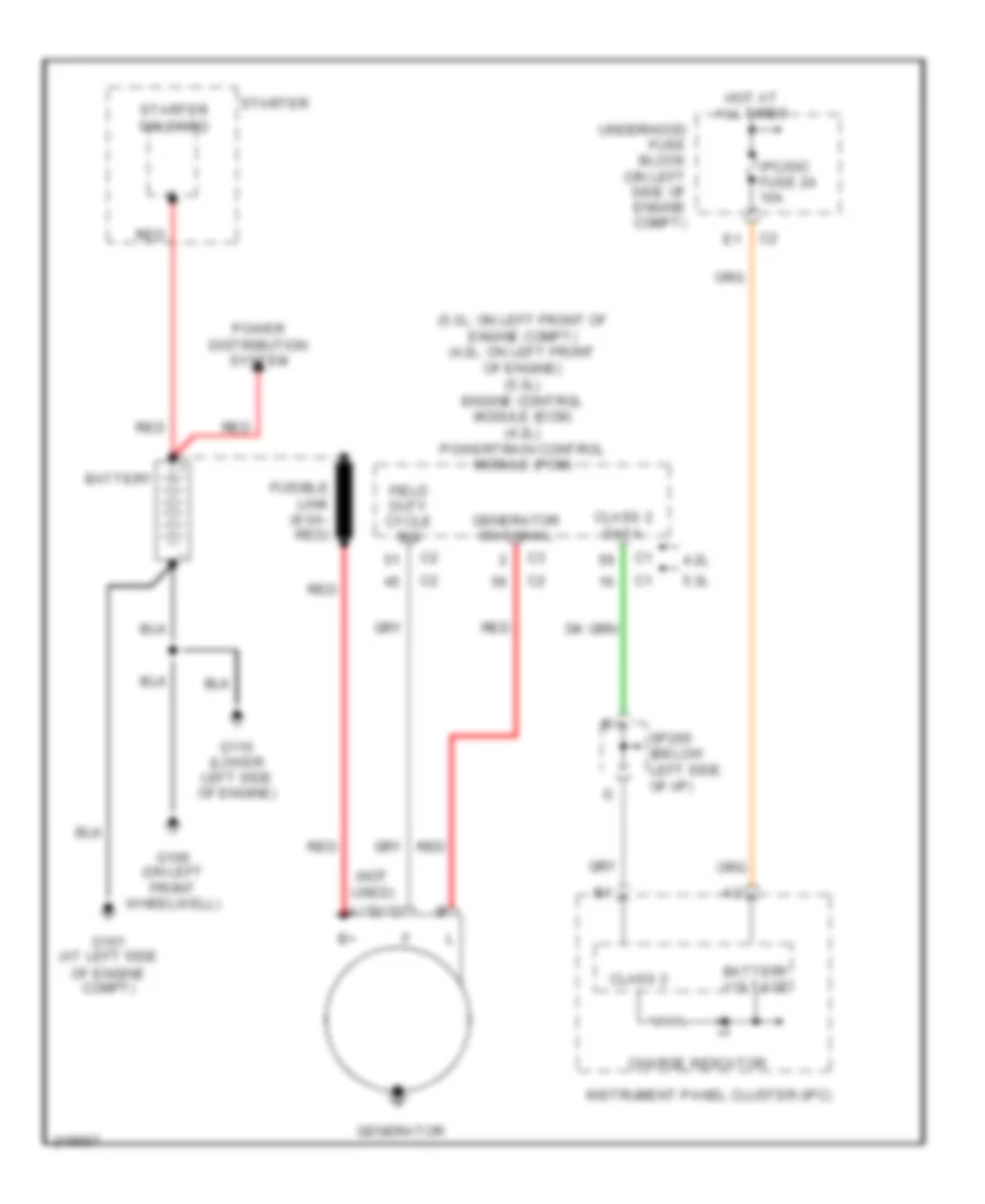 Charging Wiring Diagram for Isuzu Ascender Limited 2005