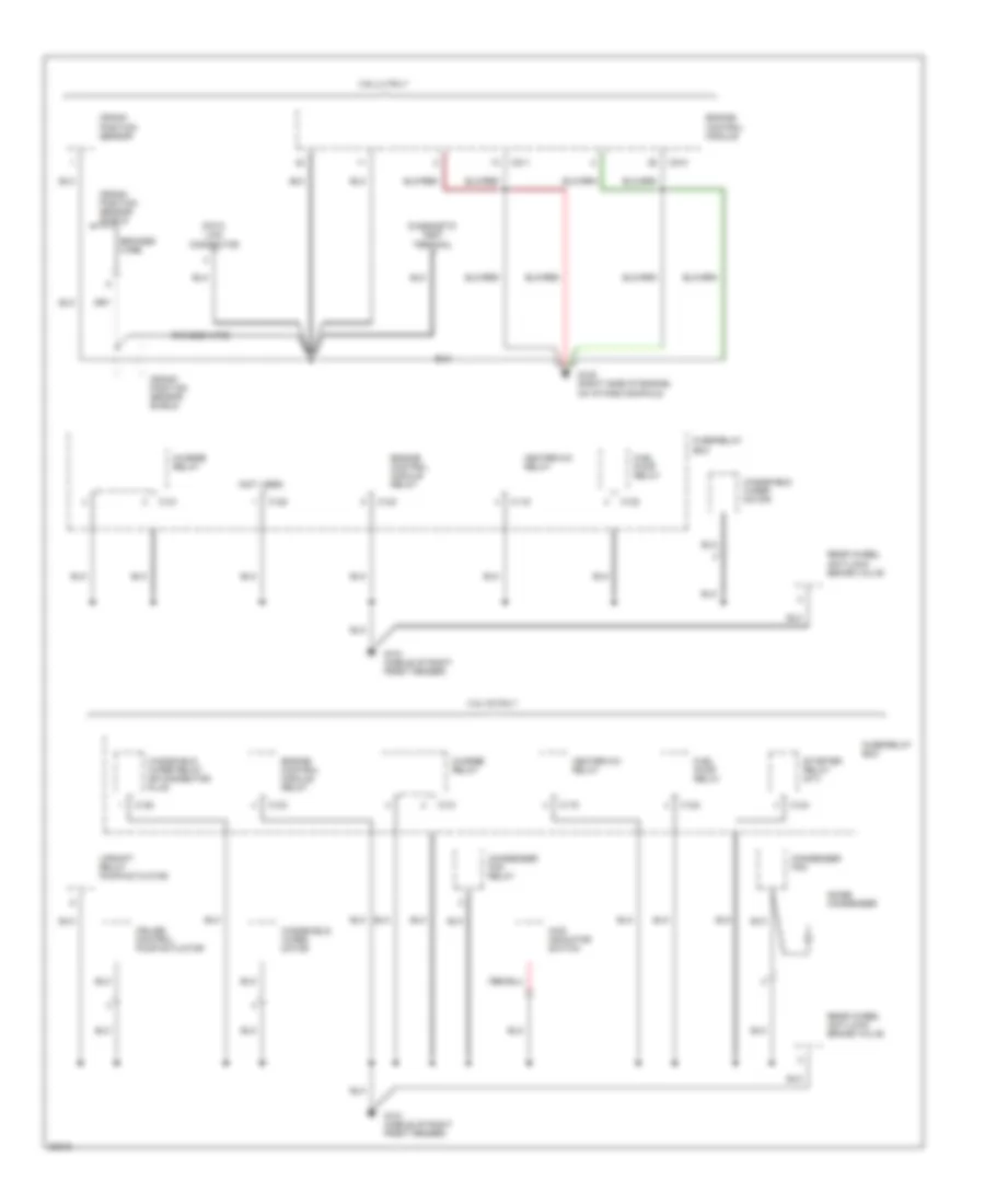 Ground Distribution Wiring Diagram Early Production 2 of 4 for Isuzu Rodeo LS 1995