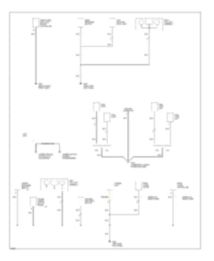 Ground Distribution Wiring Diagram, Early Production (4 of 4) for Isuzu Rodeo LS 1995