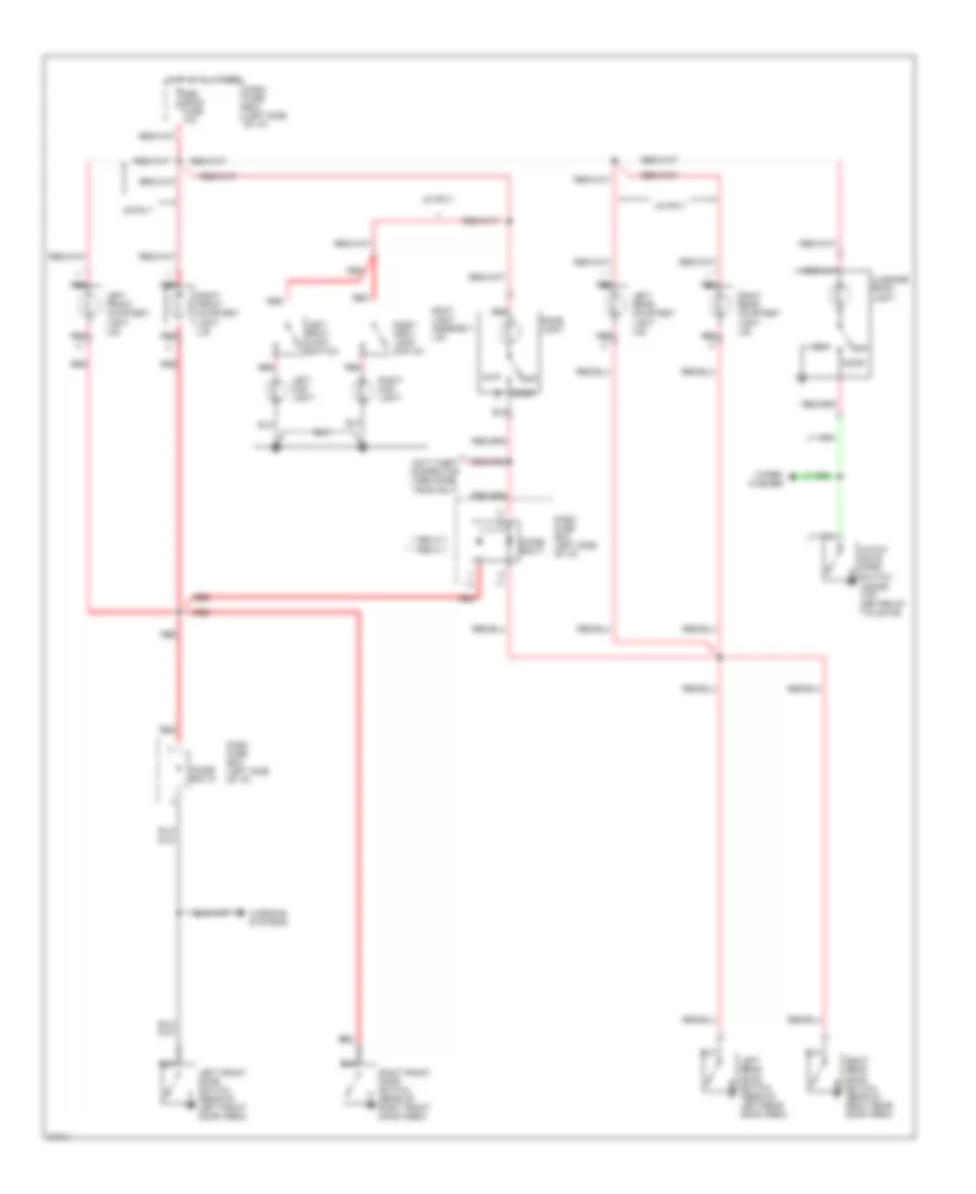 Courtesy Lamps Wiring Diagram Late Production for Isuzu Rodeo LS 1995