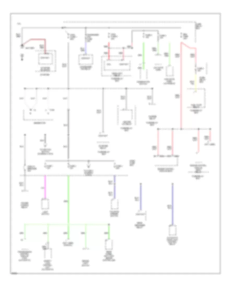 Power Distribution Wiring Diagram, Early Production (3 of 6) for Isuzu Rodeo LS 1995
